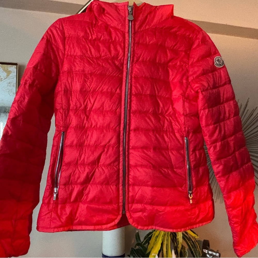 Moncler Vibrant Pink Lightweight Down Jacket